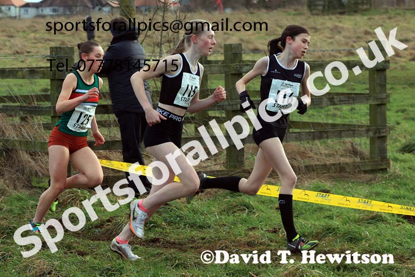 Girls Under-15s 2024 Northern Cross Country Champs., Sedgefield. Photo: David T. Hewitson/Sports for All Pics